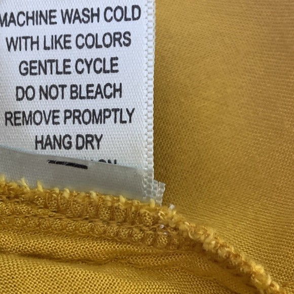 Feathers Women's Size Medium Yellow Floral Bell Sleeve Pullover Blouse Embroider - Picture 6 of 9